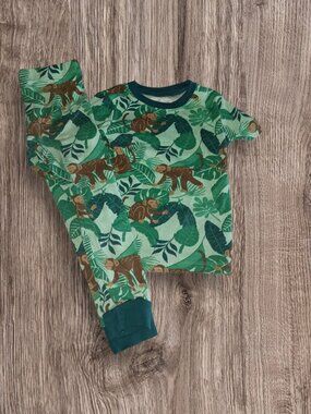 : Little Planet by Carter's 2T Monkey Pajama Set Organic Cotton 2 Piece Sleepwea